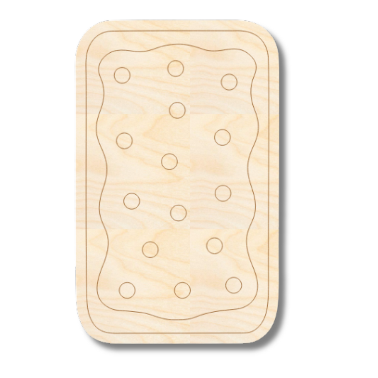 Unfinished Wood Etched Pastry Shape | Paint By Line Crafts | up to 30" DIY