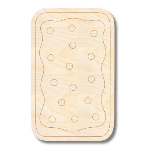 Unfinished Wood Etched Pastry Shape | Paint By Line Crafts | up to 30" DIY