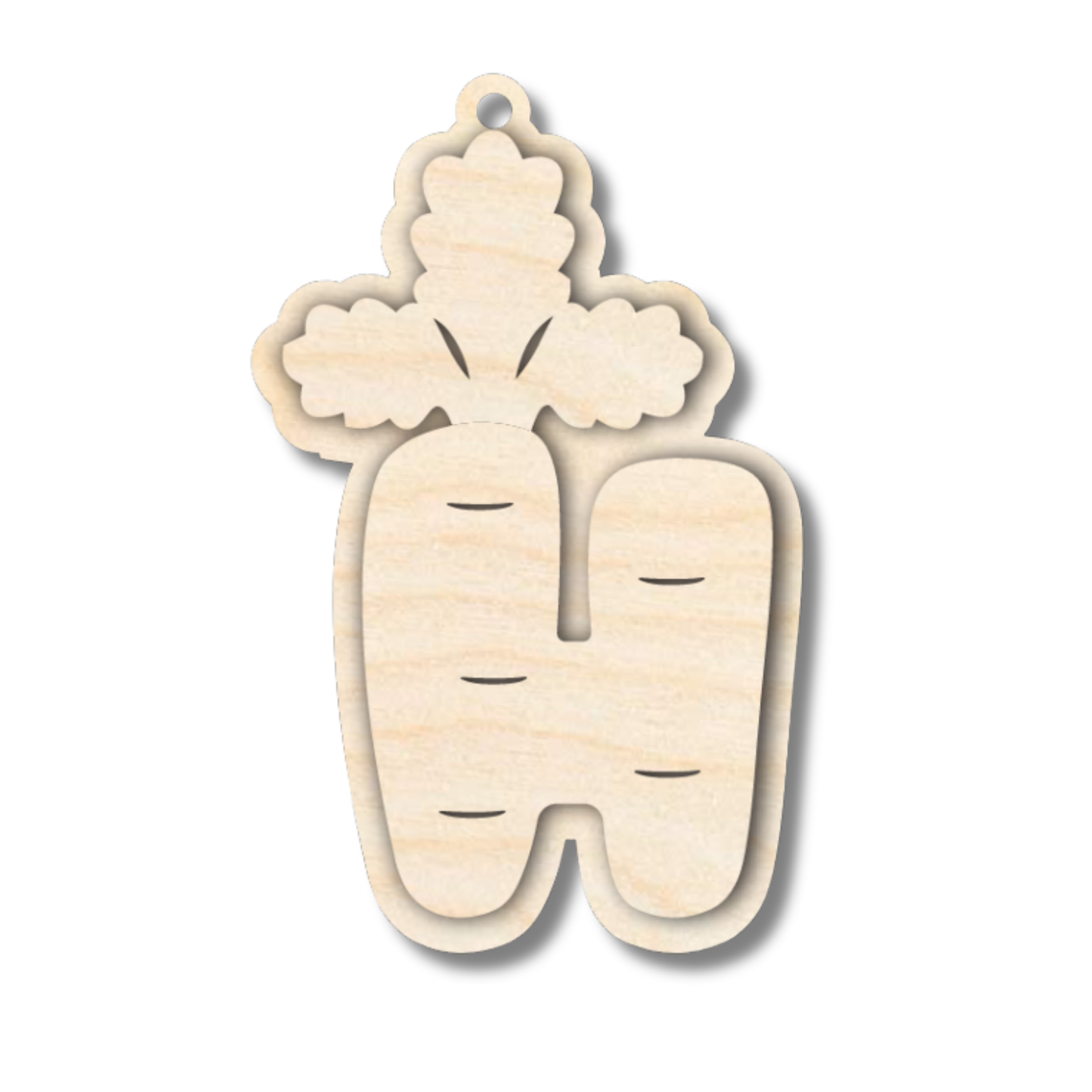 Unfinished Wood Layered Letter Carrot Tags | A-Z | 3 Piece | 6" Tall | 1/8" Wood | Wood Craft DIY