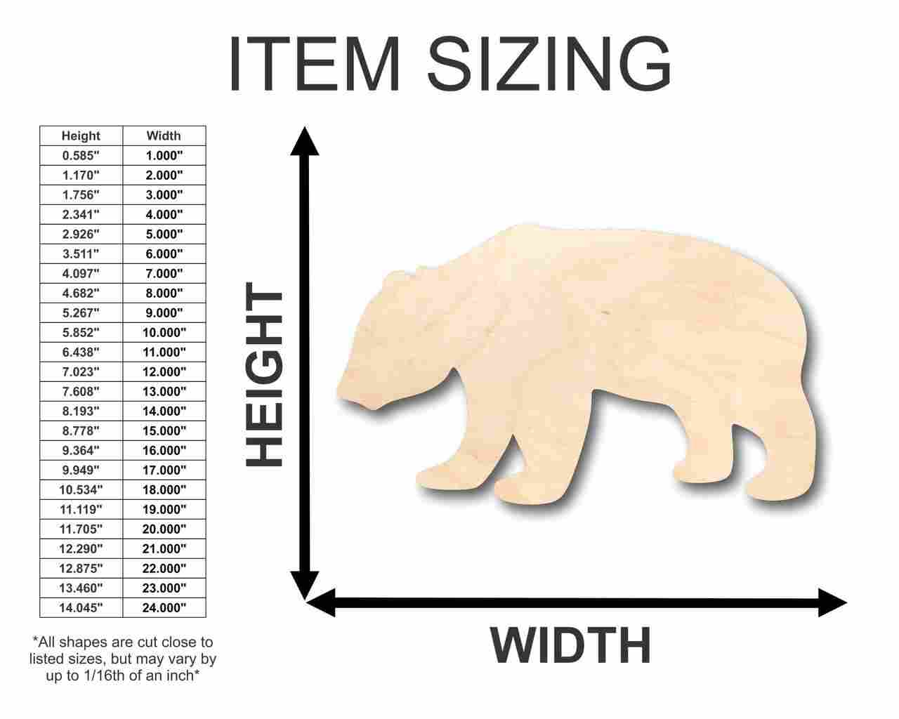 Unfinished Wood Panda Bear Shape - Animal - Craft - up to 46" DIY