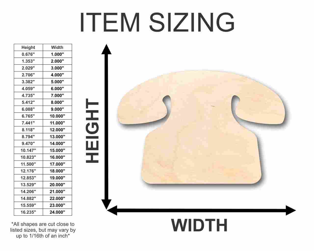 Unfinished Wood Phone Shape - Craft - up to 46" DIY