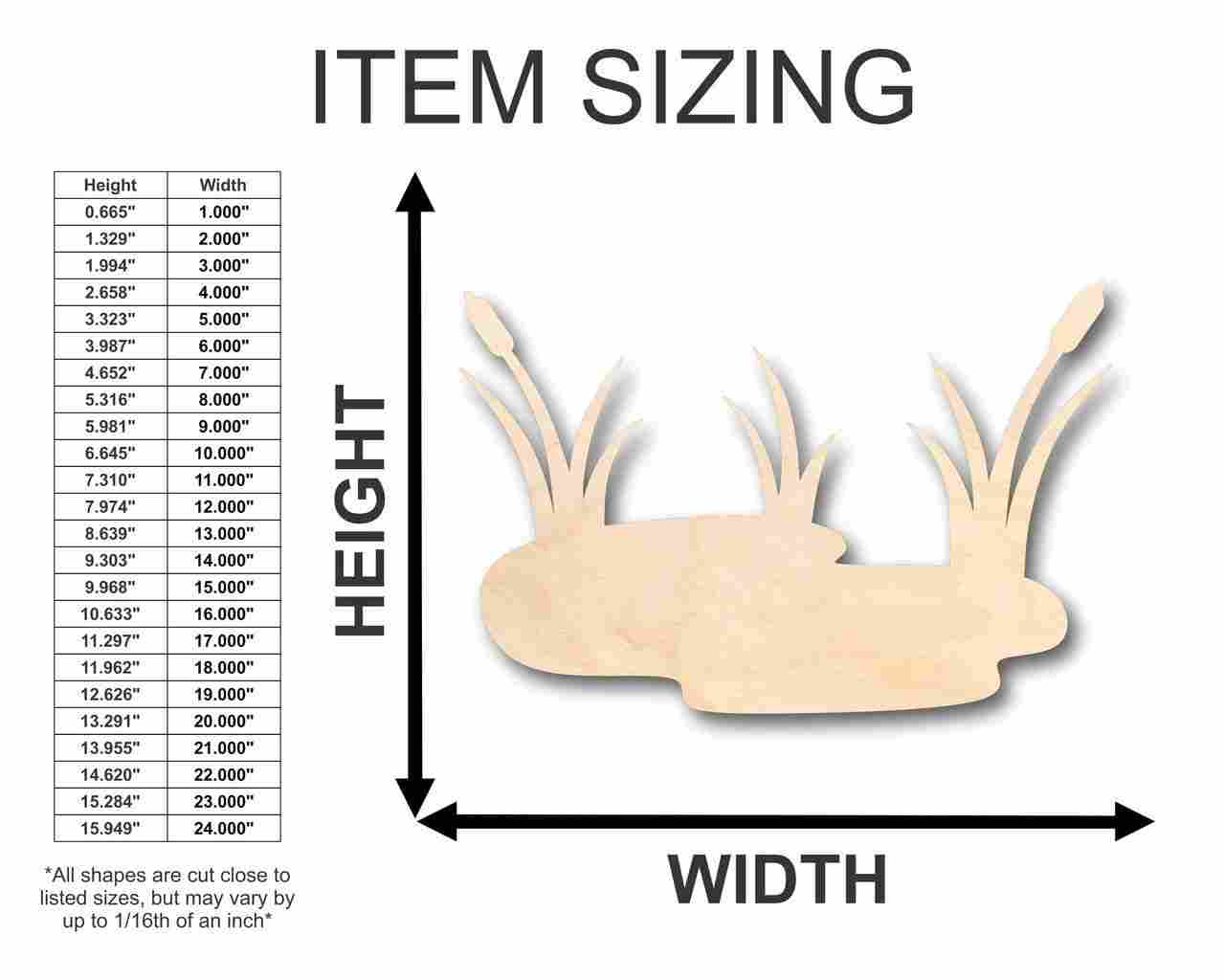 Unfinished Wood Pond Shape - Nature - Craft - up to 46" DIY