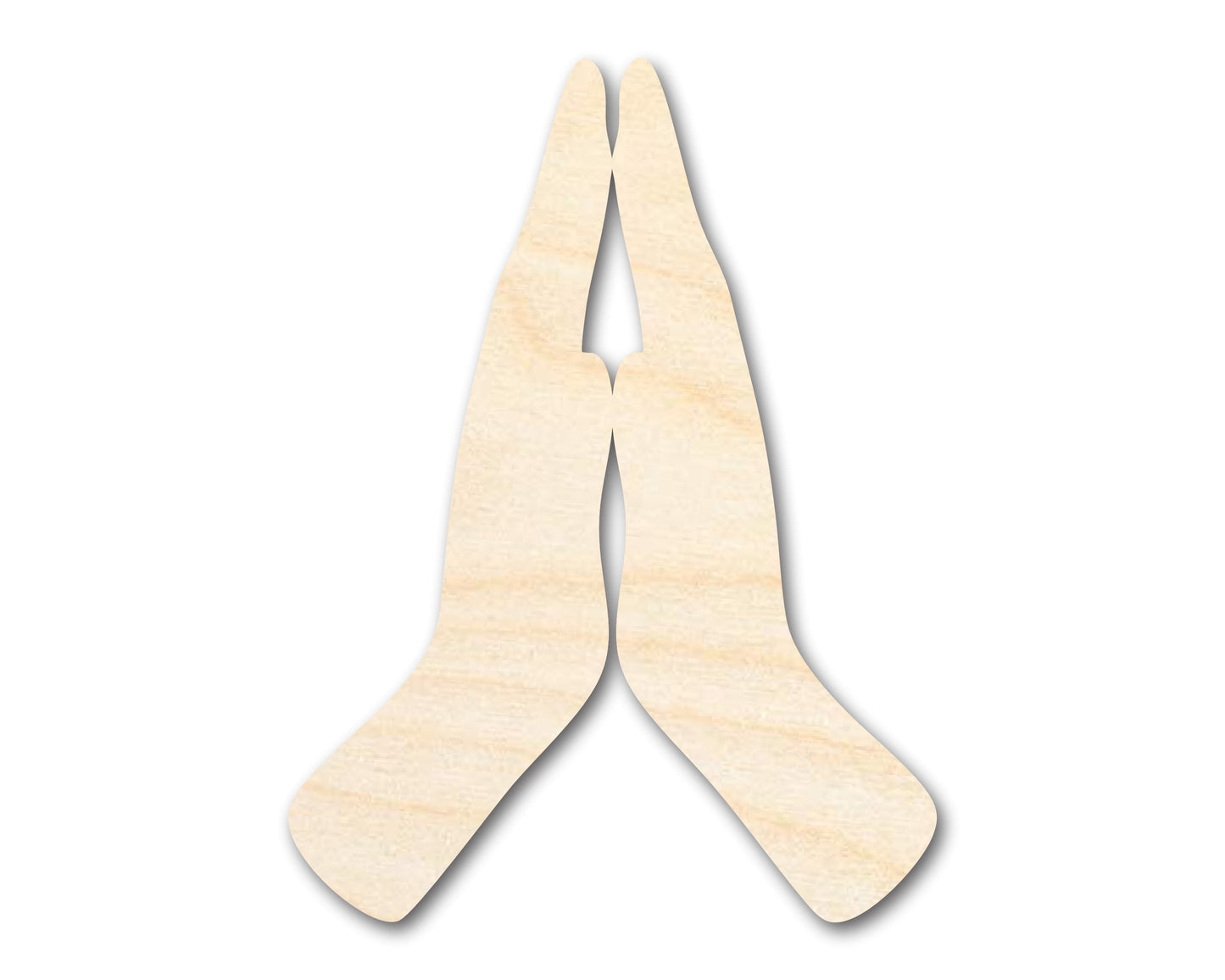 Unfinished Wood Praying Hands Shape - Religious Craft - up to 46" DIY