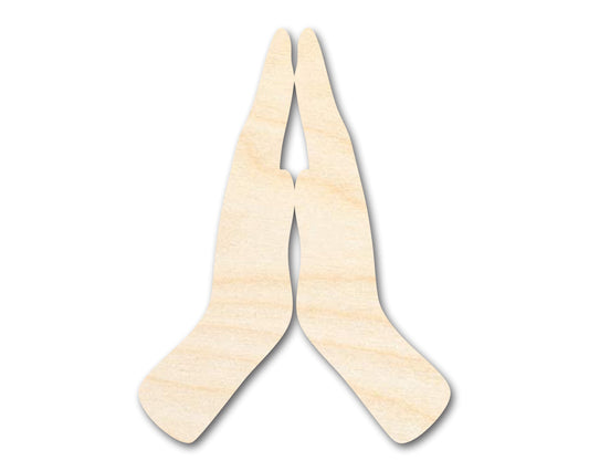 Unfinished Wood Praying Hands Shape - Religious Craft - up to 46" DIY