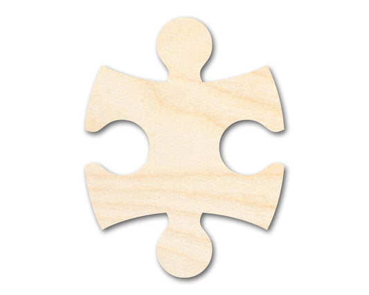 Unfinished Wood Interlocking Puzzle Shape | Autism Awareness | Craft Cutout | up to 46" DIY