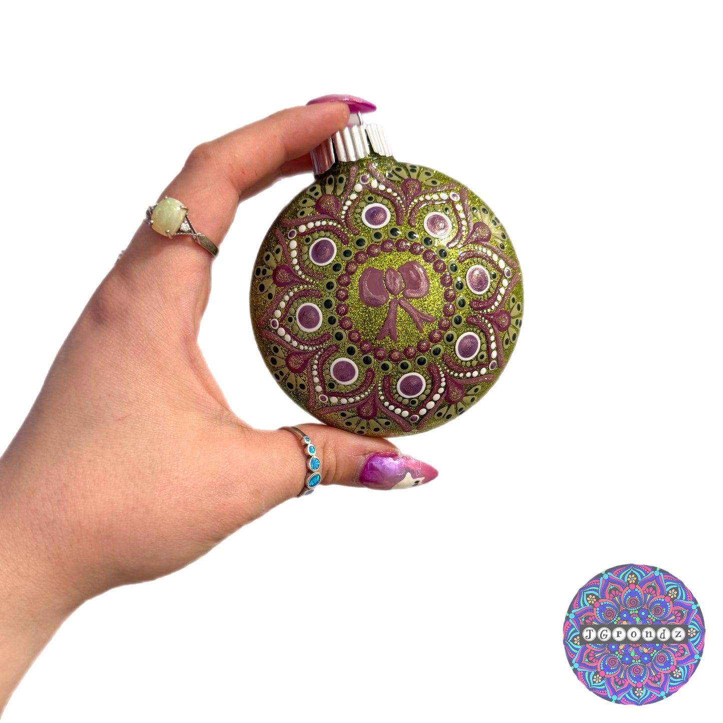 3” Mandala Glitter Ornament