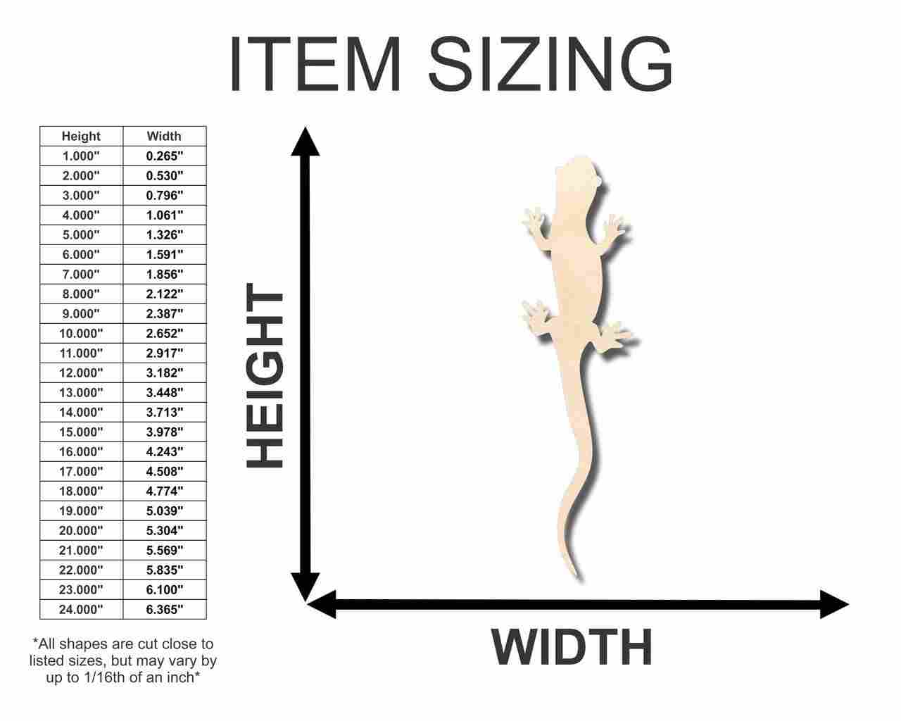 Unfinished Wood Salamander Shape - Animal - Craft - up to 46" DIY