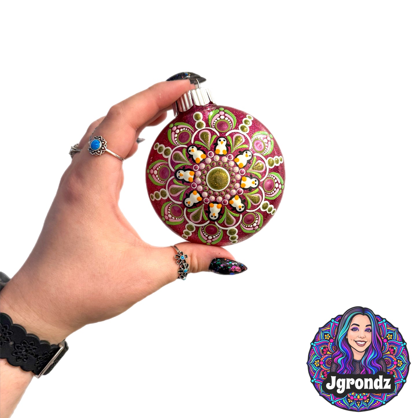 3” Penguin Mandala Ornament