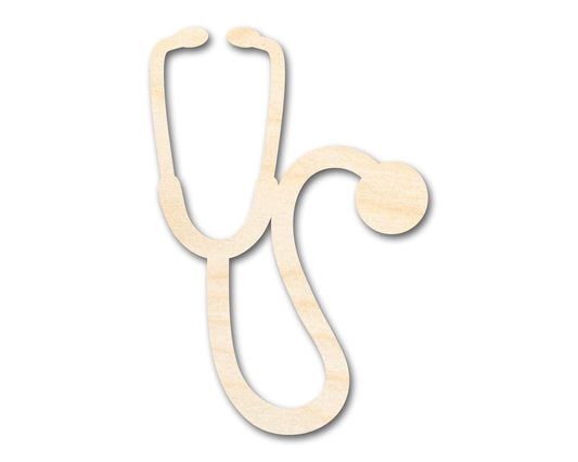 Unfinished Wood Stethoscope Shape | Craft Cutout | up to 46" DIY