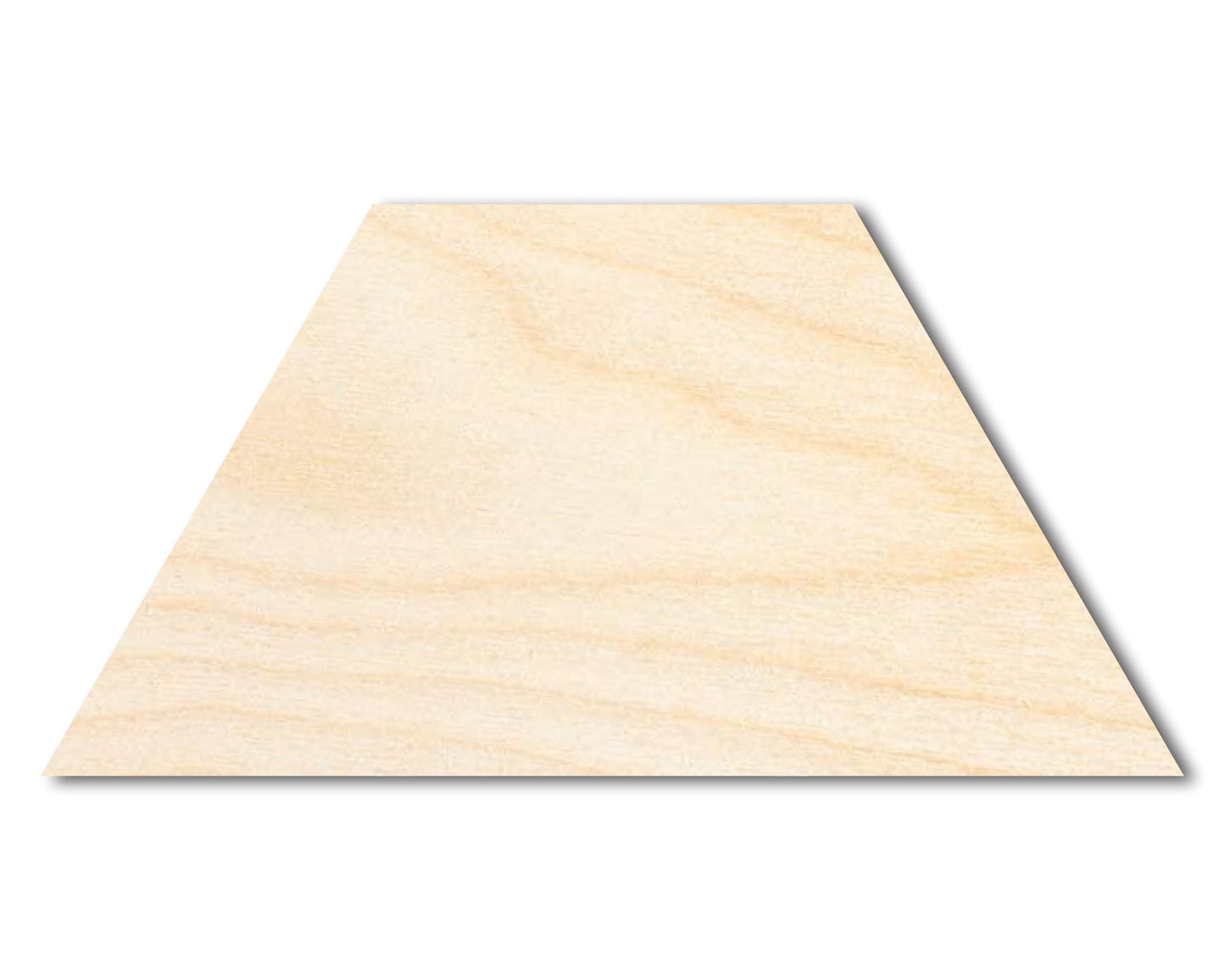 Unfinished Wood Trapezoid Shape - Craft - up to 46" DIY