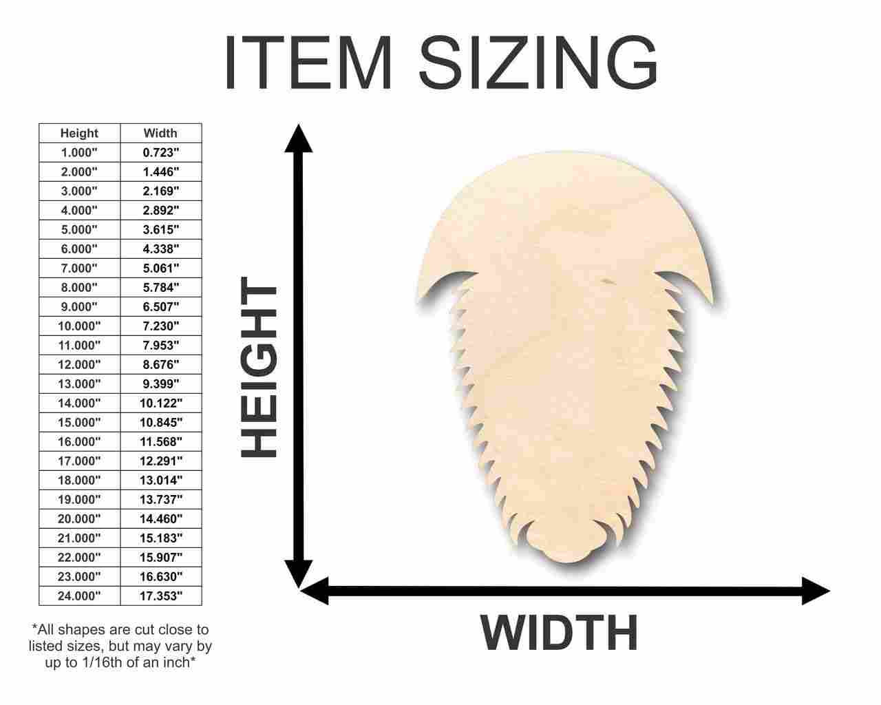 Unfinished Wood Trilobite Shape - Ocean - Dinosaur - Craft - up to 46" DIY