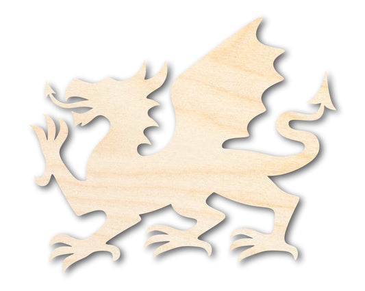 Unfinished Wood Welsh Dragon Shape - Craft - up to 46" DIY