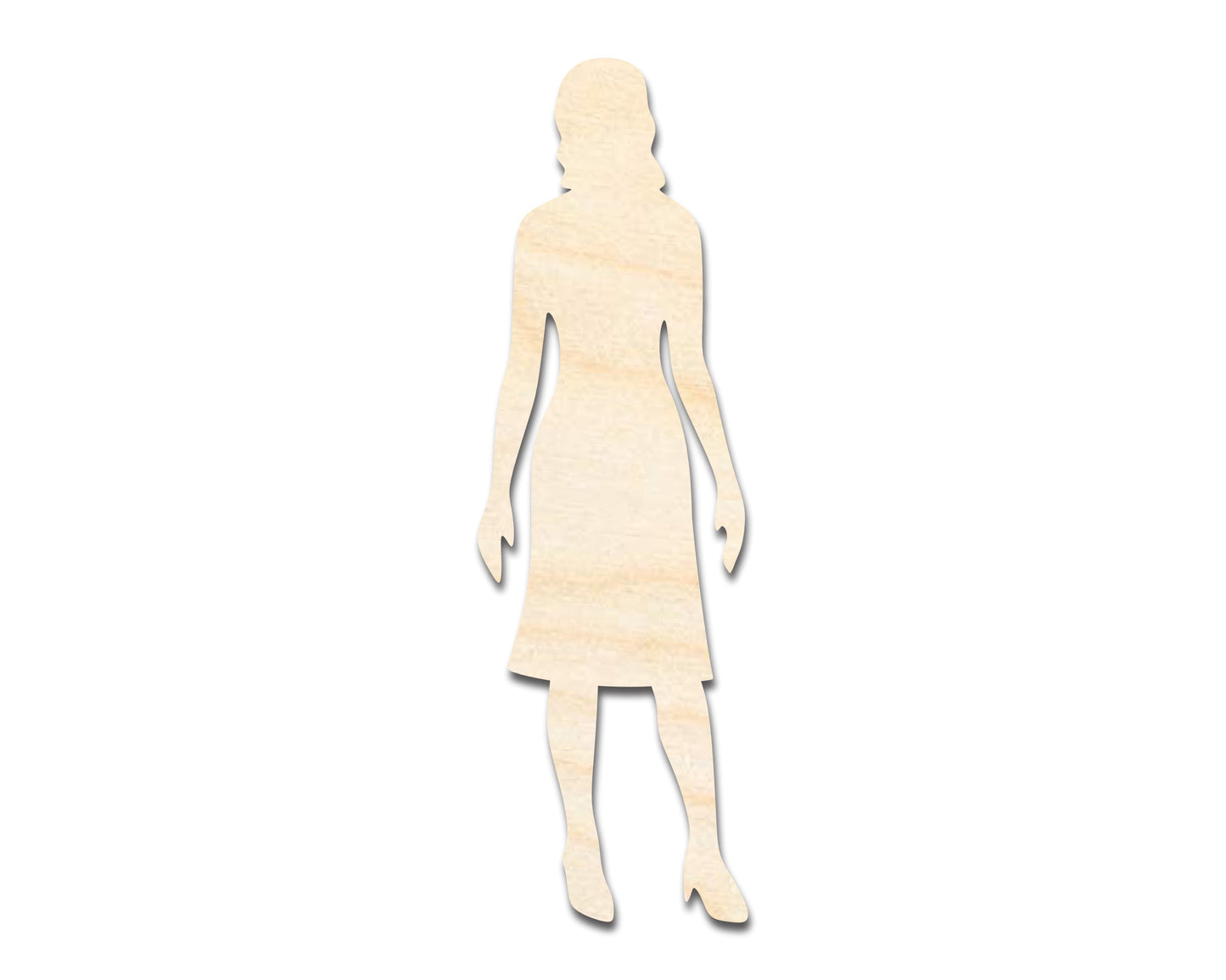 Unfinished Wood Woman Shape - Craft - up to 46" DIY
