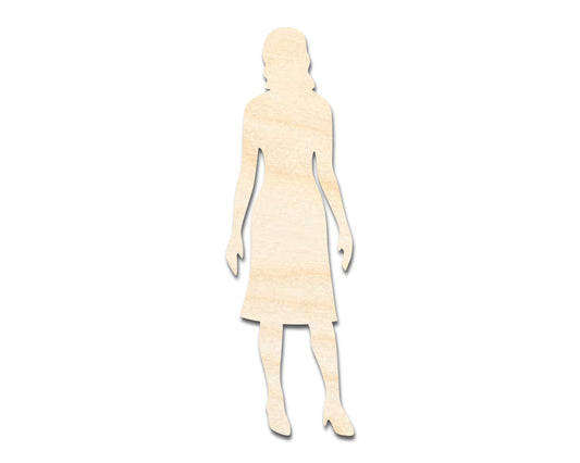 Unfinished Wood Woman Shape - Craft - up to 46" DIY