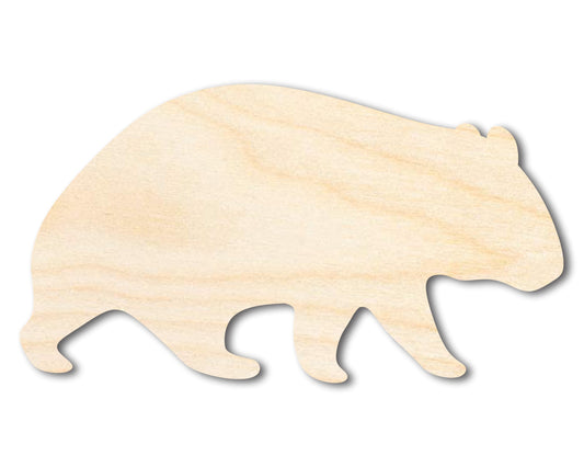 Unfinished Wood Wombat Shape - Craft - up to 46" DIY