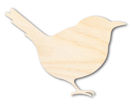 Unfinished Wood Wren Shape - Craft - up to 46" DIY