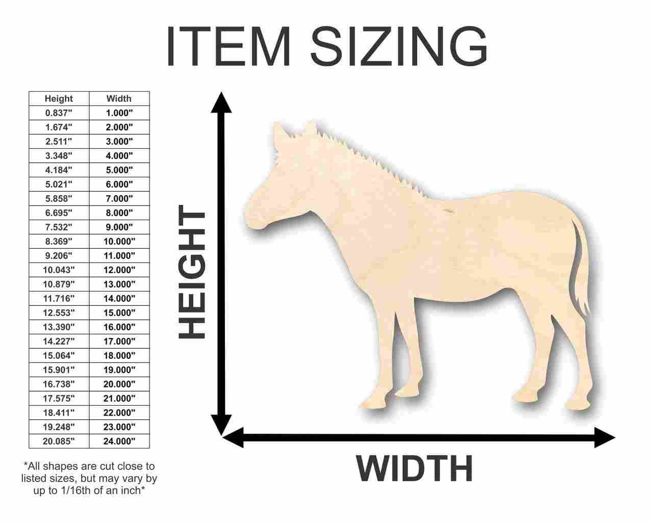 Unfinished Wood Zebra Shape - Africa - Animal - Wildlife - Craft - up to 46" DIY