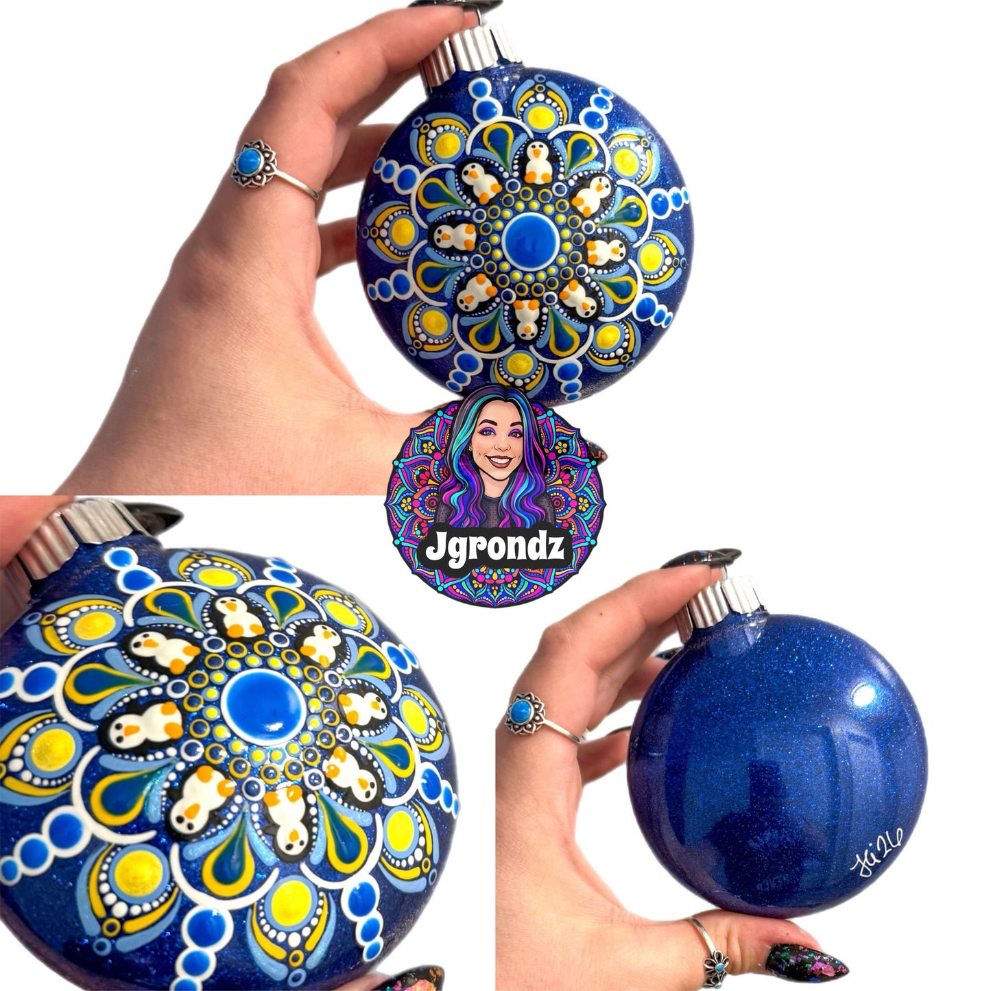 3” Penguin Mandala Ornament