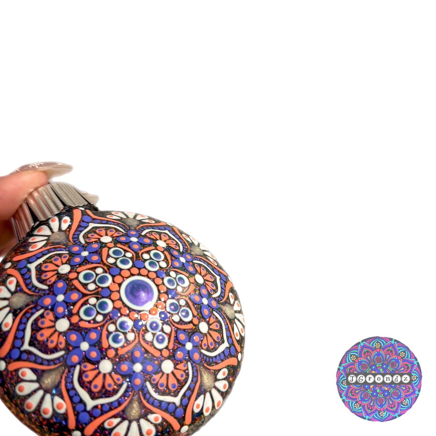 3” Mandala Glitter Ornament