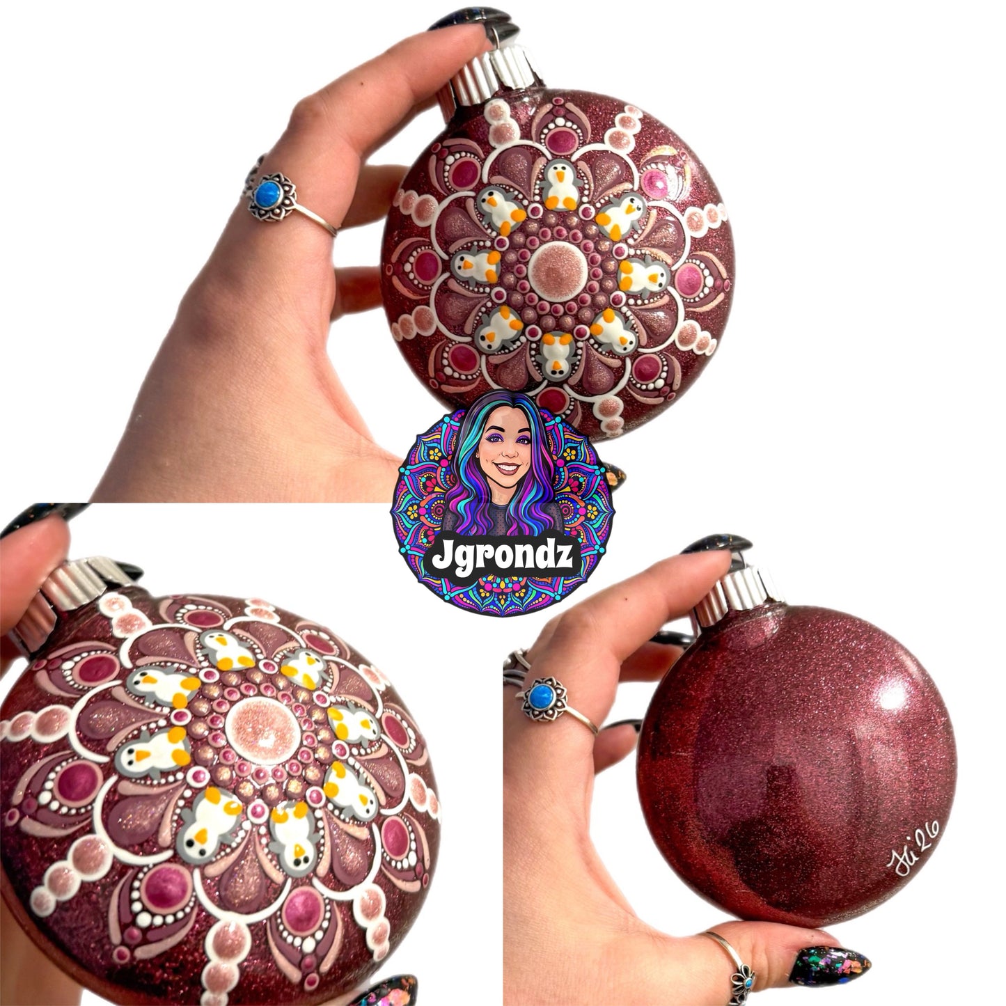3” Penguin Mandala Ornament
