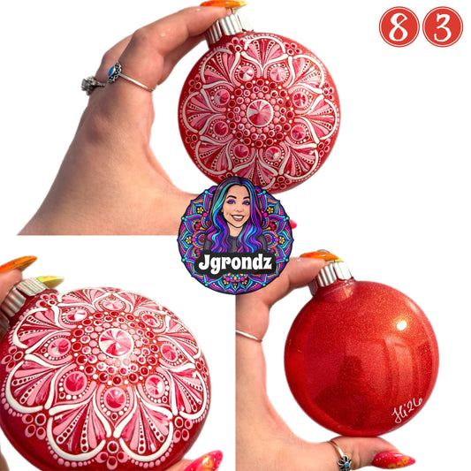 3” Peppermint Mandala Ornament