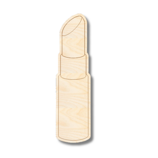 Unfinished Wood Etched Lip Stick Shape | Paint By Line Crafts | up to 30" DIY