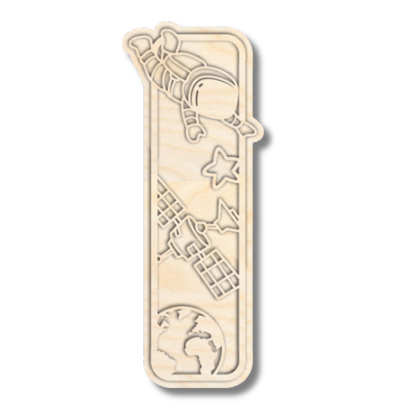 Unfinished Wood Layered Themed Letters | Space | A-Z | 2 Piece | up to 24"