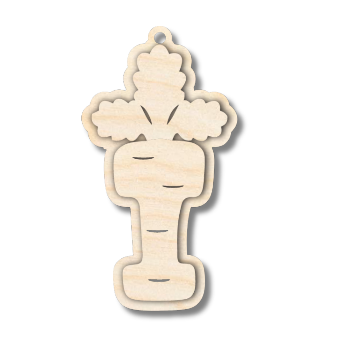 Unfinished Wood Layered Letter Carrot Tags | A-Z | 3 Piece | 6" Tall | 1/8" Wood | Wood Craft DIY