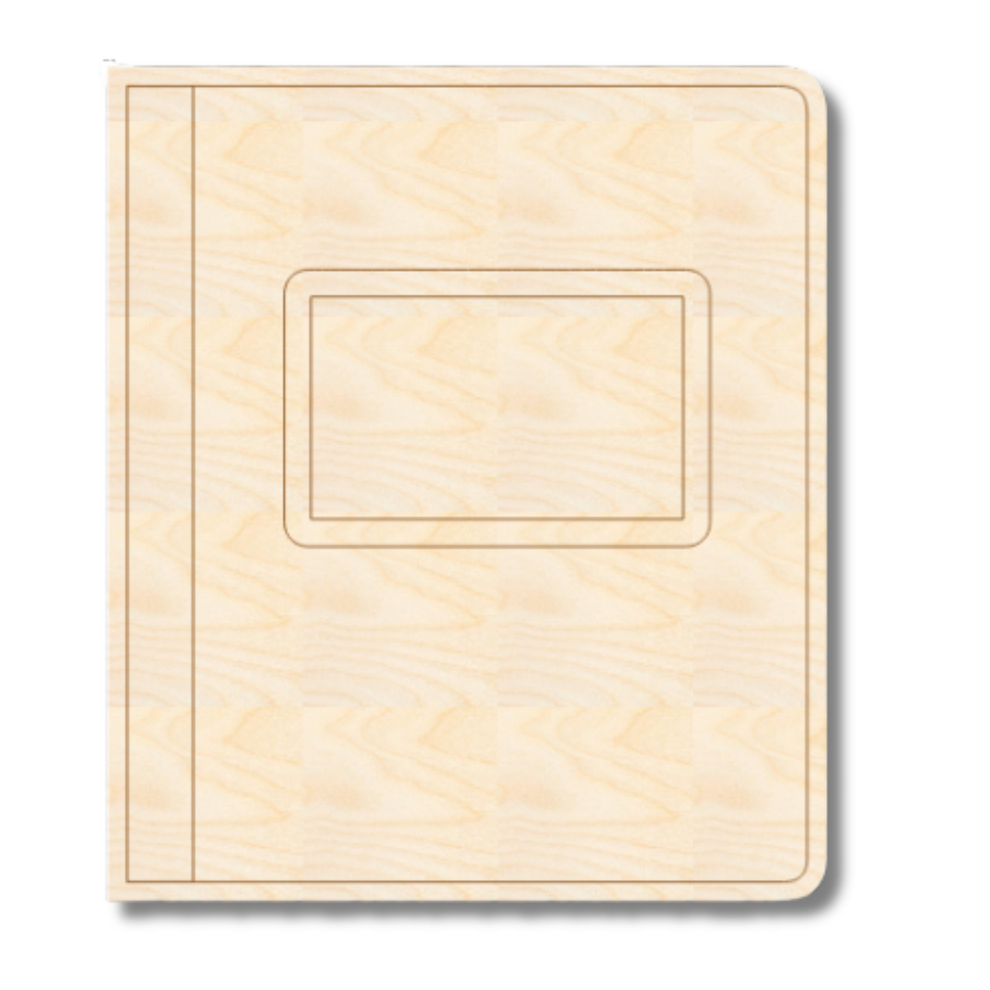 Unfinished Wood Etched Composition Notebook Shape | Paint By Line Crafts | up to 30" DIY