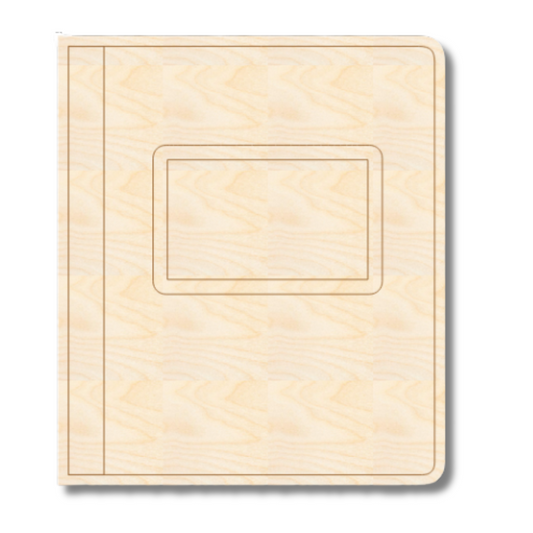 Unfinished Wood Etched Composition Notebook Shape | Paint By Line Crafts | up to 30" DIY