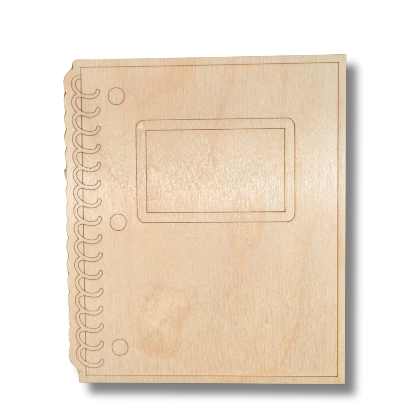 Unfinished Wood Etched Spiral Notebook Shape | Paint By Line Crafts | up to 30" DIY