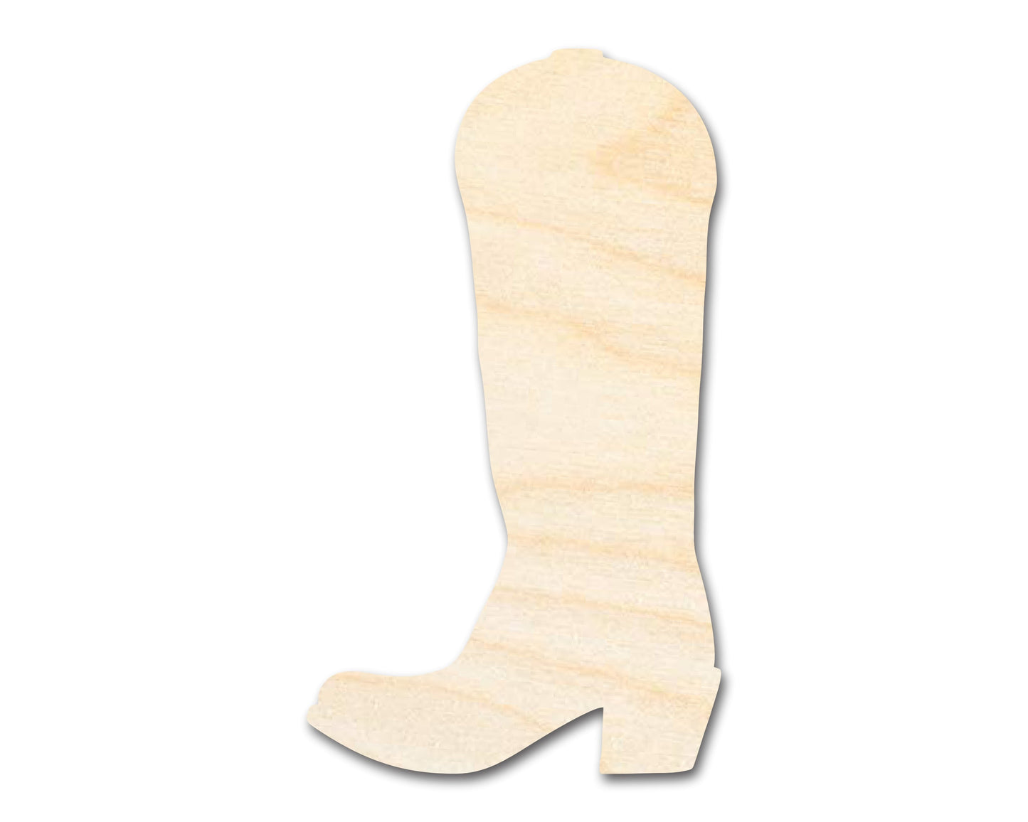 Unfinished Wood Cowgirl Boot Shape - Craft - up to 46" DIY