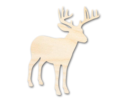 Unfinished Wood Deer Buck Antlers Silhouette Shape - Craft - up to 46" DIY