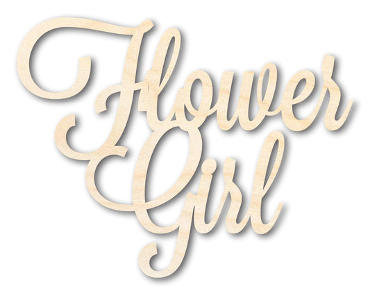 Unfinished Wood Flower Girl Shape - Word Craft - up to 46"