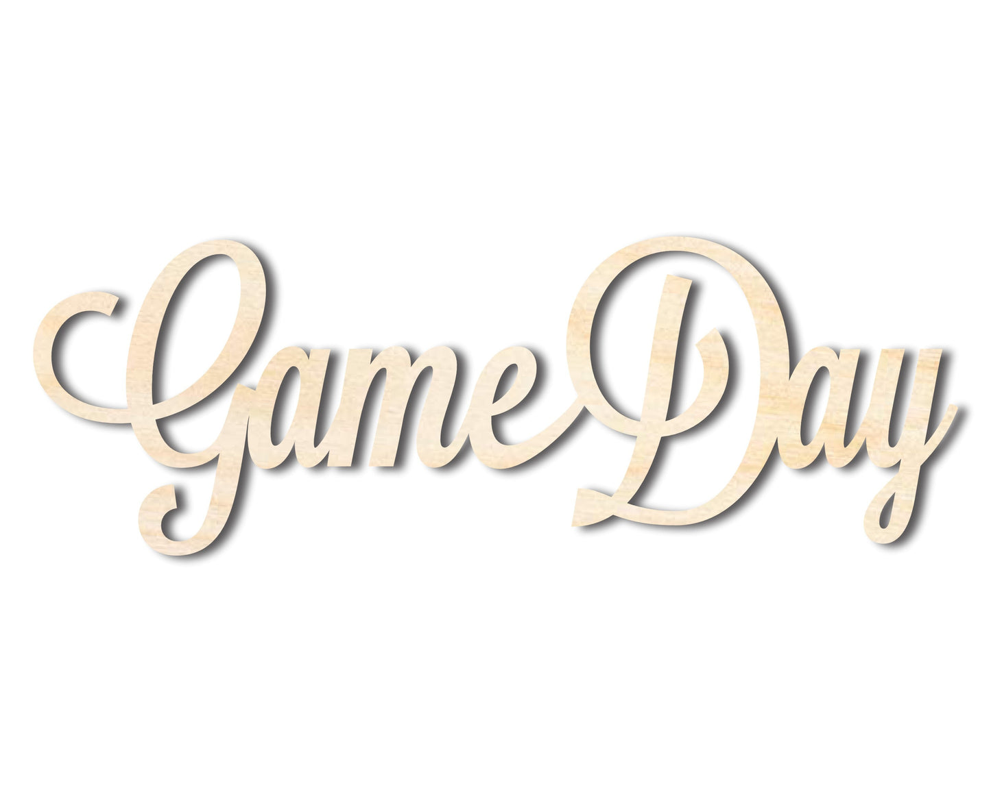 Unfinished Wood Game Day Shape - Word Craft - up to 46"