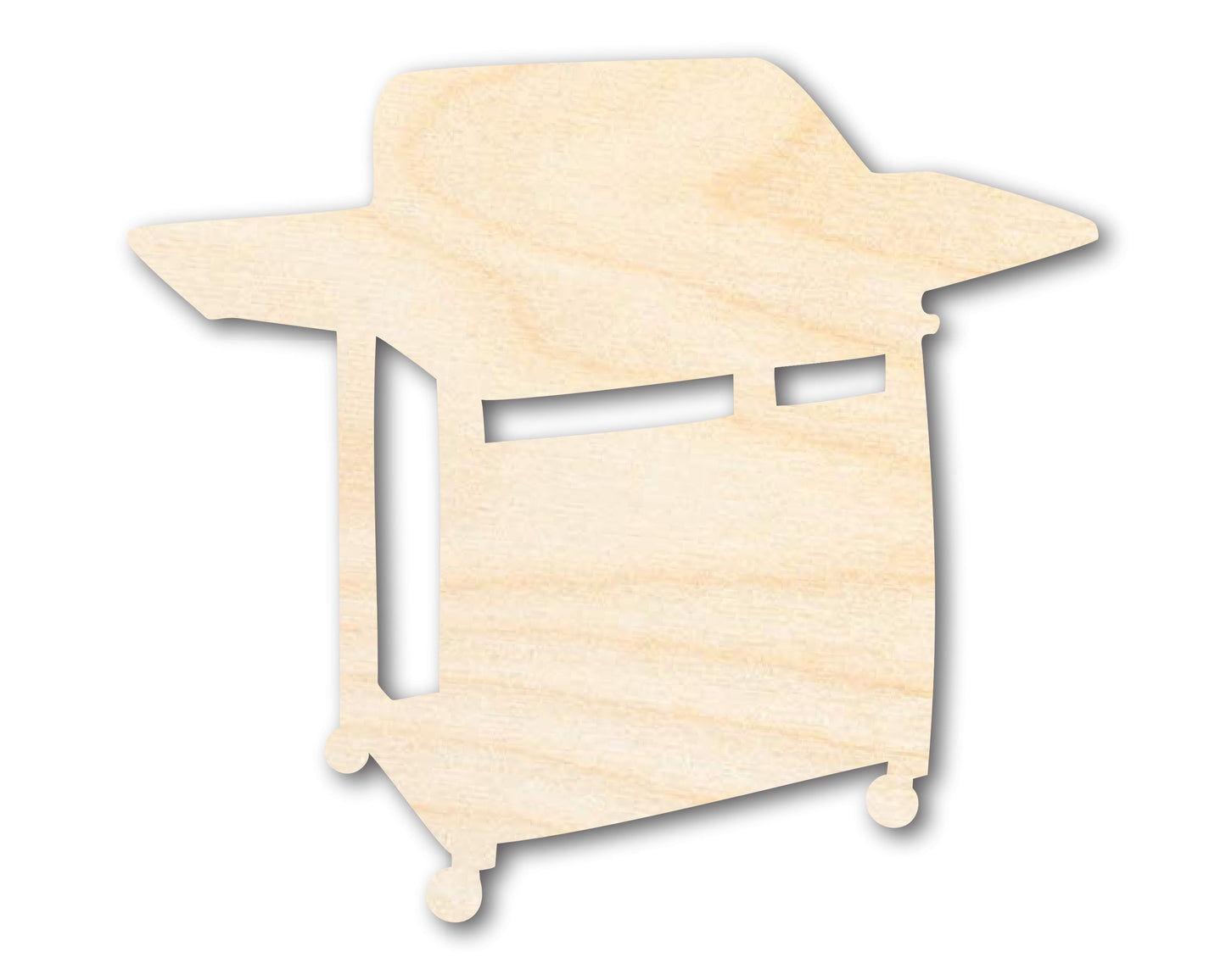 Unfinished Wood BBQ Grill Shape - Craft - up to 46" DIY