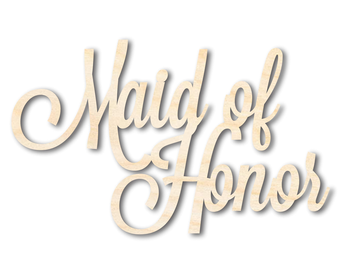 Unfinished Wood Maid of Honor Shape - Word Craft - up to 46"