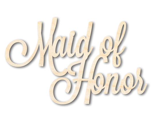 Unfinished Wood Maid of Honor Shape - Word Craft - up to 46"