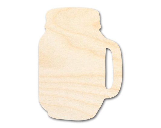 Unfinished Wood Jar with Handle Shape - Country Craft - up to 46" DIY