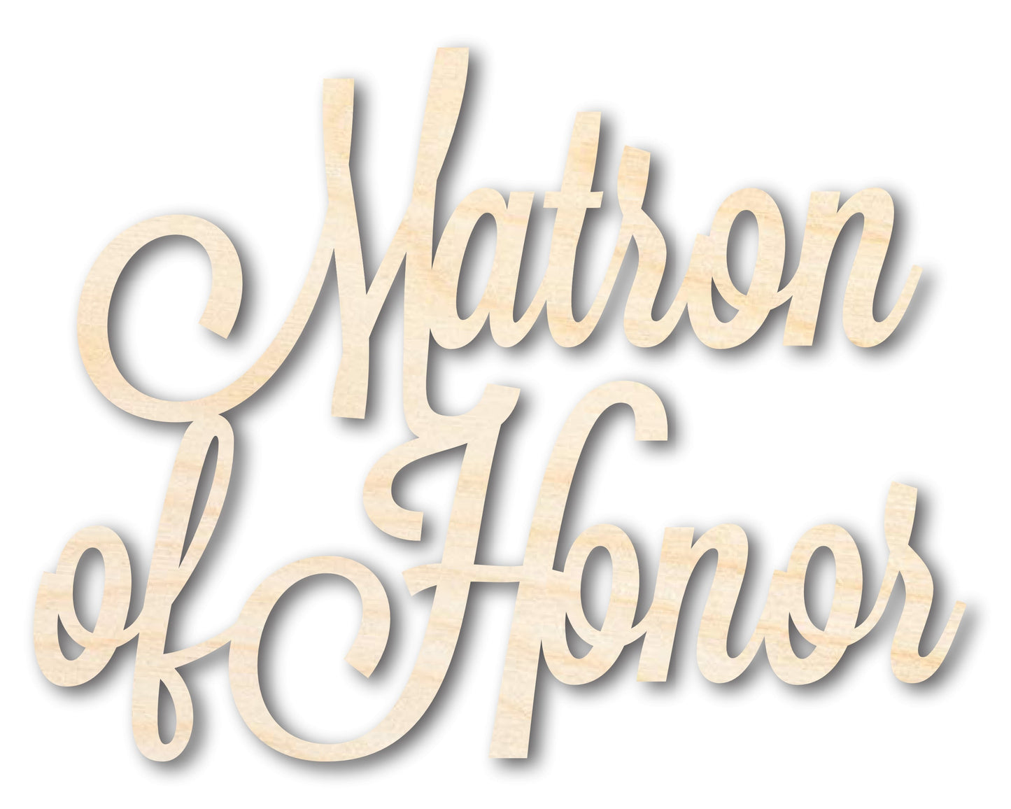 Unfinished Wood Matron of Honor Shape - Word Craft - up to 46"