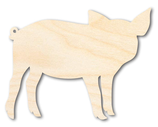 Unfinished Wood Pig Shape - Animal Craft - up to 46" DIY