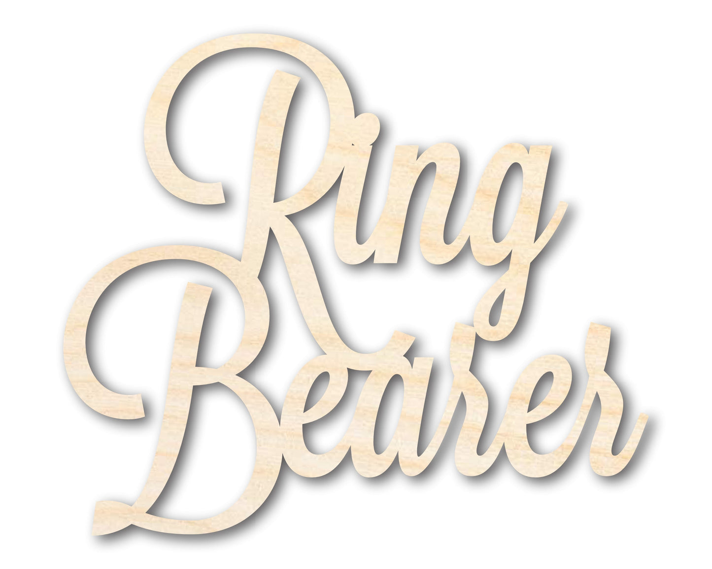 Unfinished Wood Ring Bearer Shape - Word Craft - up to 46"