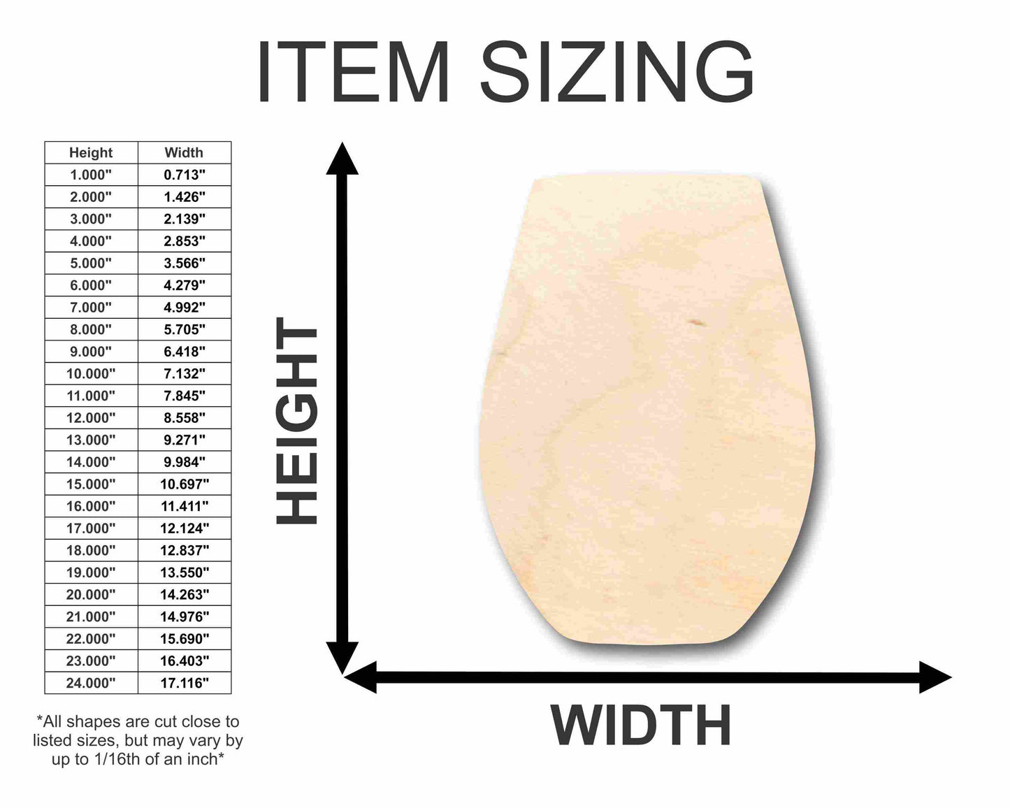 Unfinished Wood Wine Glass Silhouette - Craft- up to 46" DIY