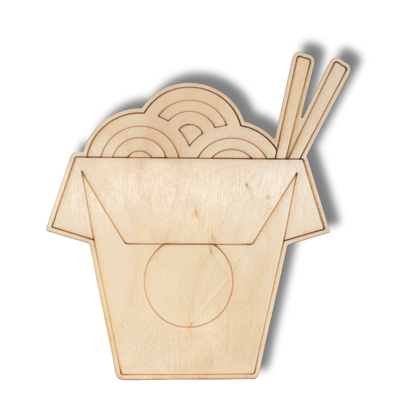 Unfinished Wood Etched Chinese Takeout Shape | Paint By Line Crafts | up to 30" DIY