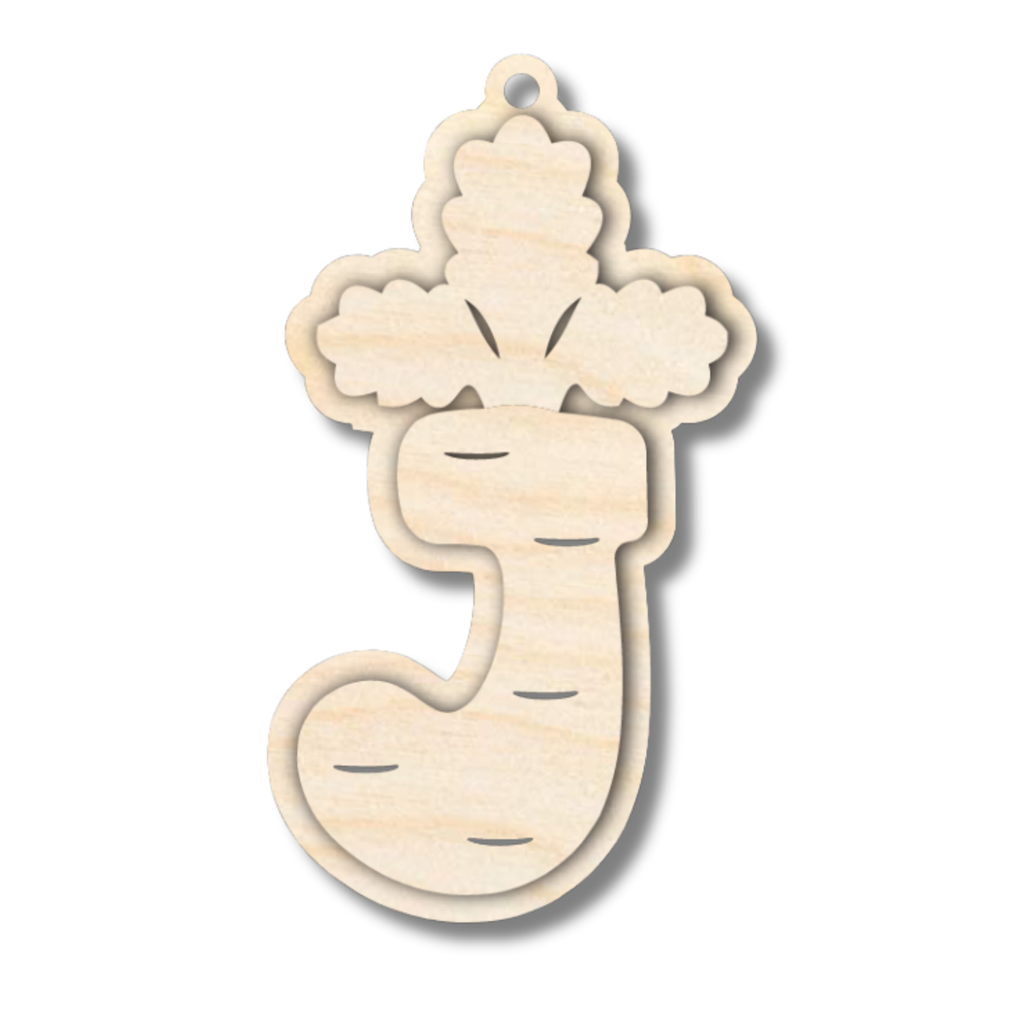 Unfinished Wood Layered Letter Carrot Tags | A-Z | 3 Piece | 6" Tall | 1/8" Wood | Wood Craft DIY