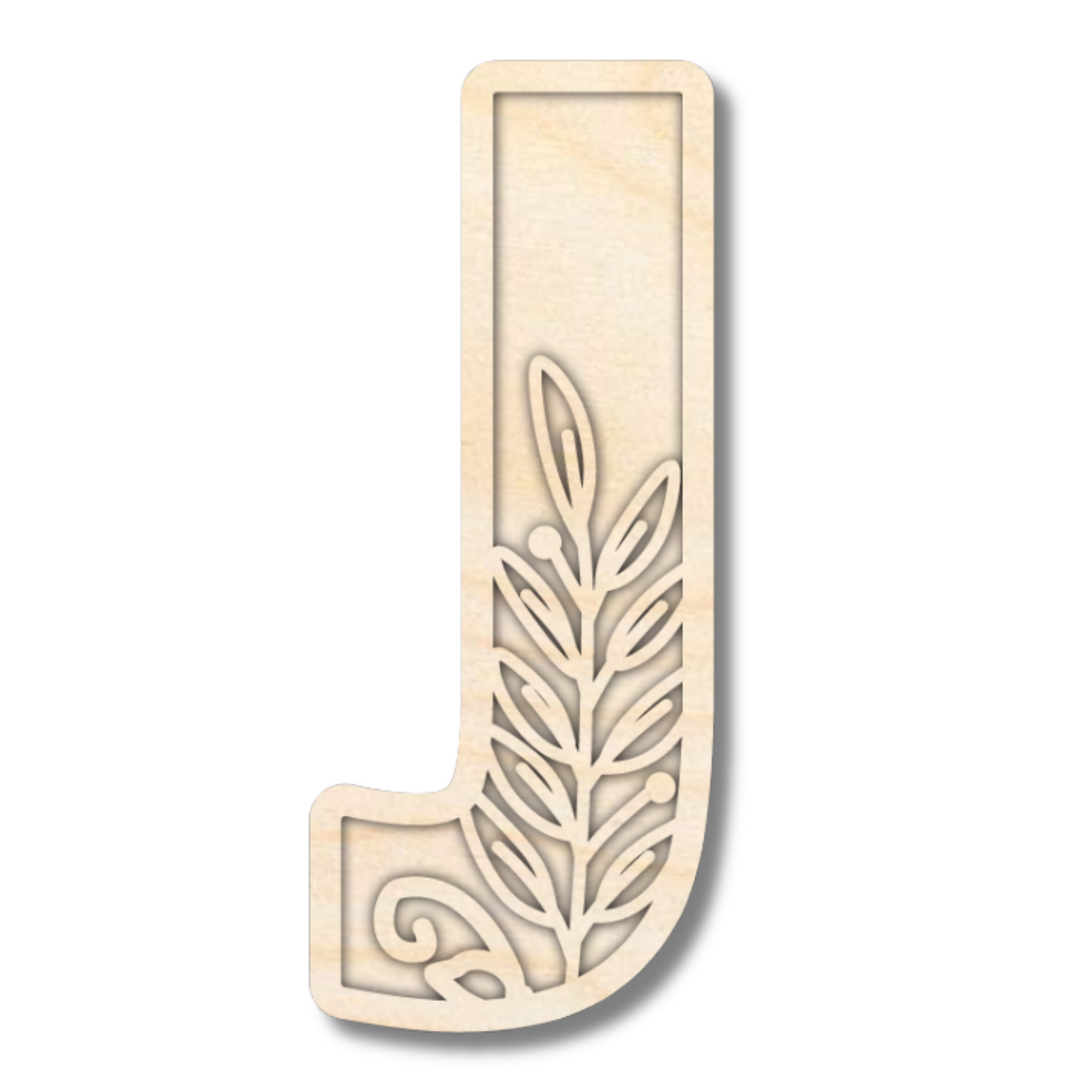 Unfinished Wood Layered Themed Letters | Wild Flowers | A-Z | 2 Piece | up to 24"