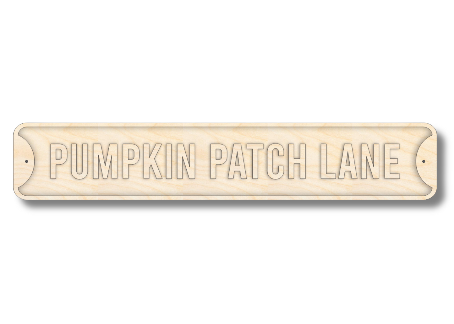 Unfinished Wood Pumpkin Patch Lane Street Sign | 3 Piece | Layered Street Sign | up to 46" DIY