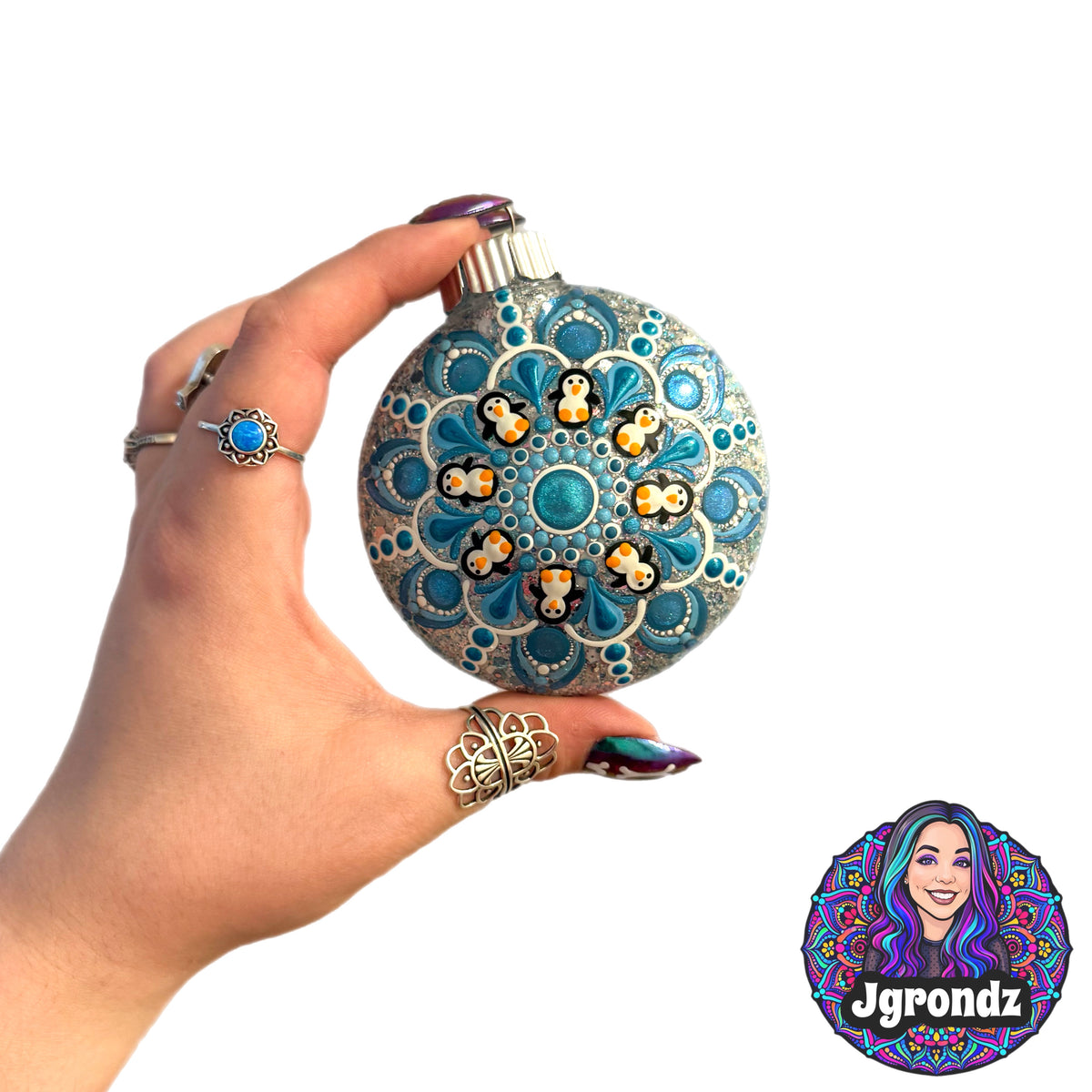 3” Penguin Mandala Ornament
