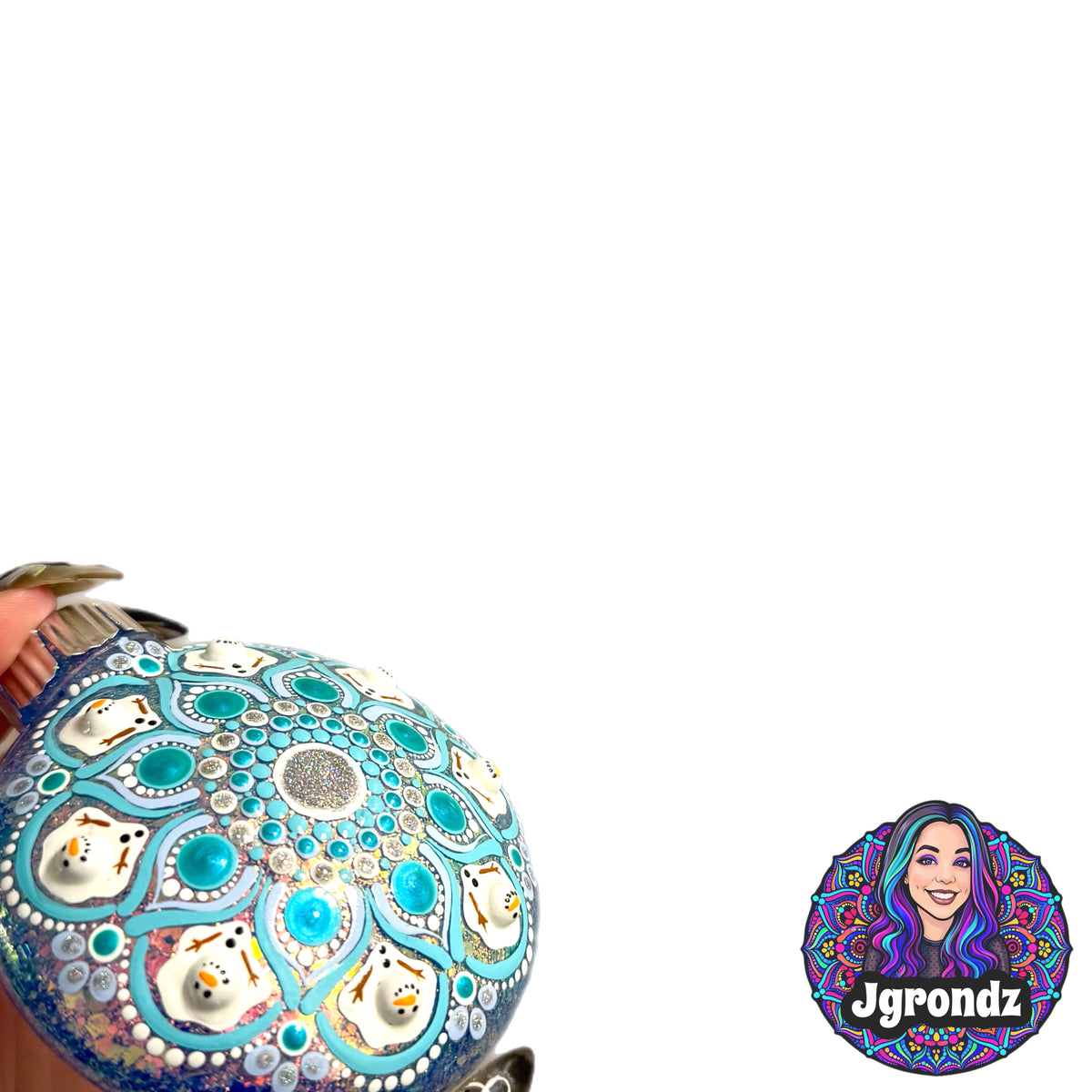 3” Melting Snowman Mandala Ornament