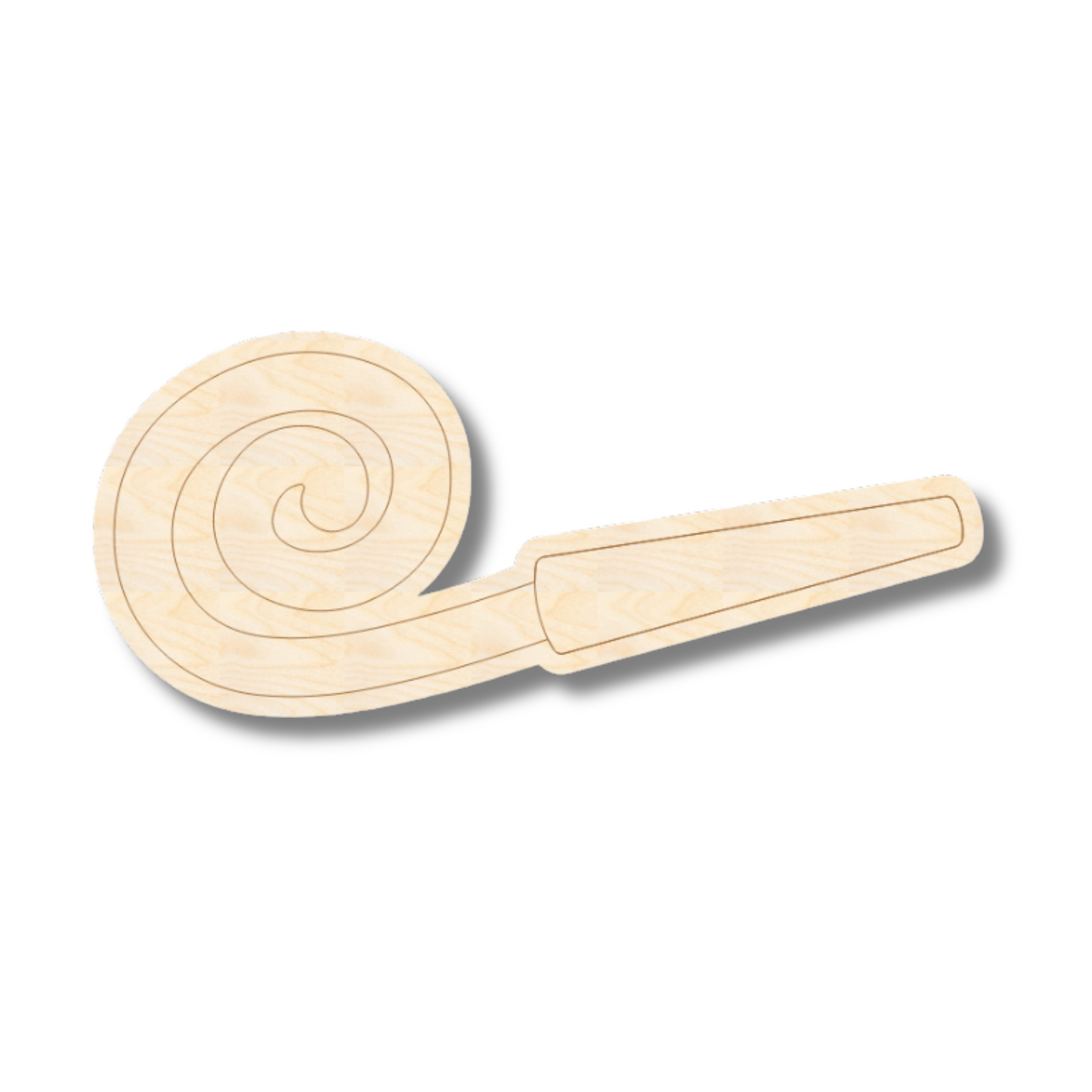 Unfinished Wood Etched Noise Maker Shape | Paint By Line Crafts | up to 30" DIY